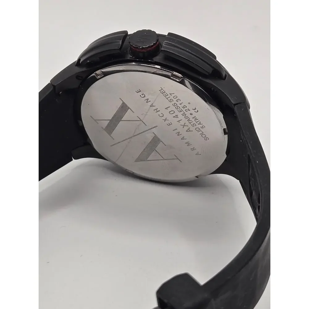 Armani Exchange AX1401 Men's Zero Light Black Silicone